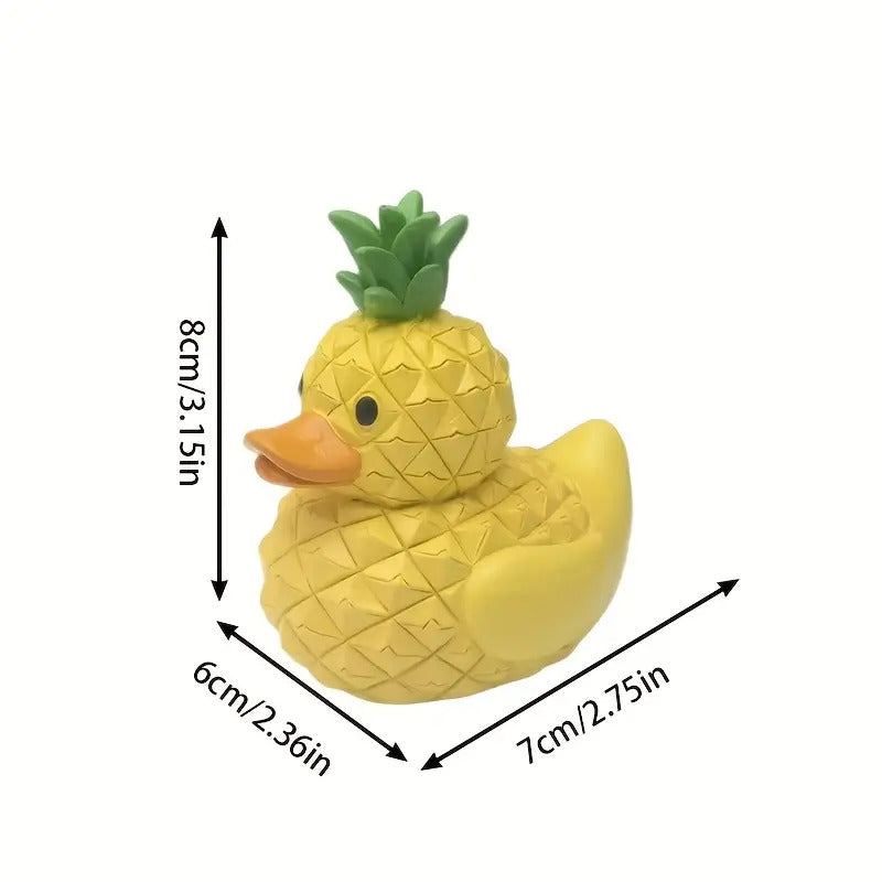 Tnessential Funny Pineapple Duck Resin Statue 3D Decor
