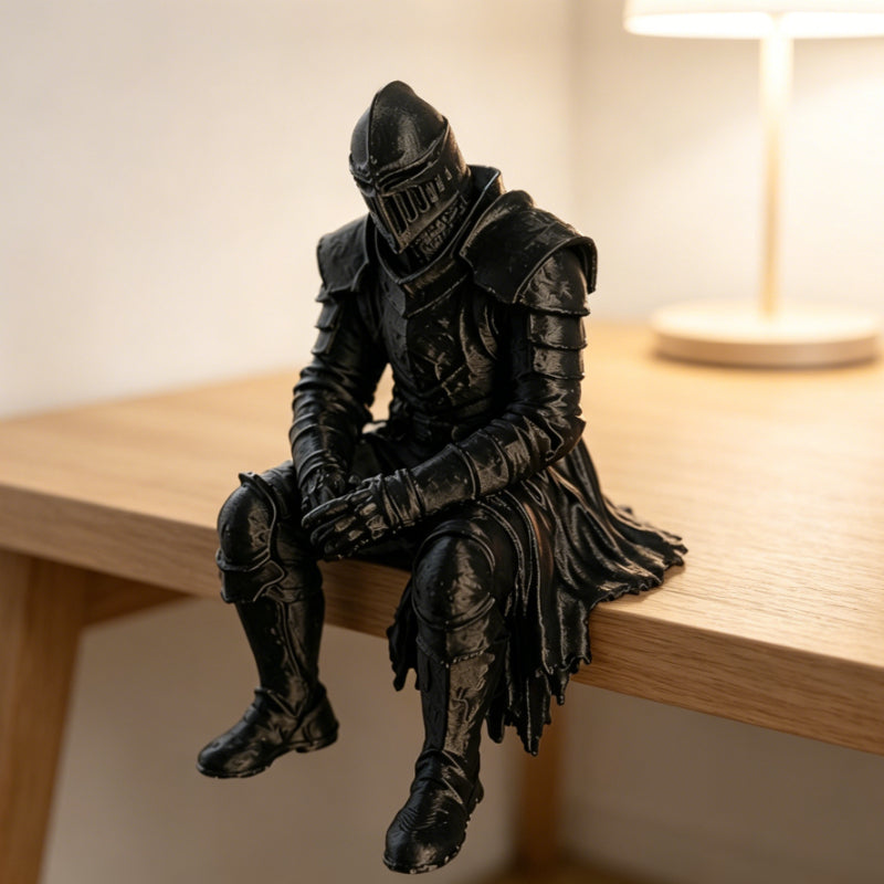 Tnessential Dark Gothic Knight Figurine 3D Decor