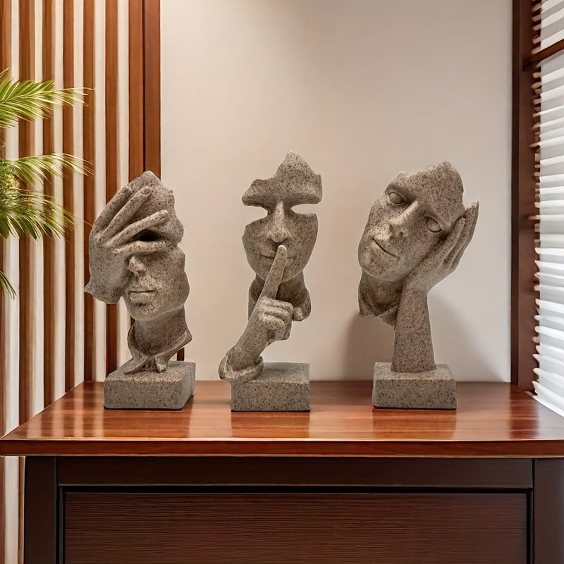 Tnessential European Handicraft Decoration Simple Abstract Character 3D Decor