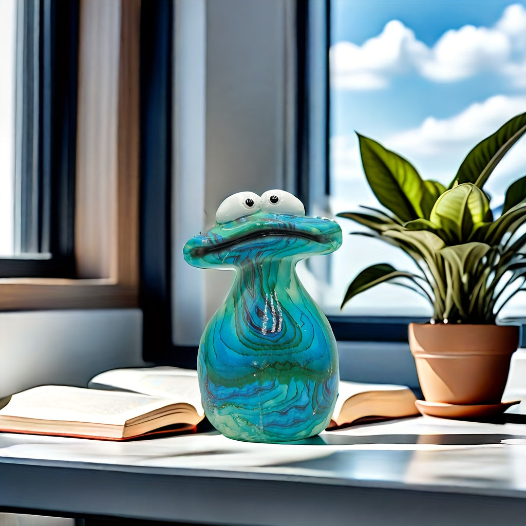 Tnessential An Adorable and Vibrant Resin Frog Decoration for Your Desk 3D Decor