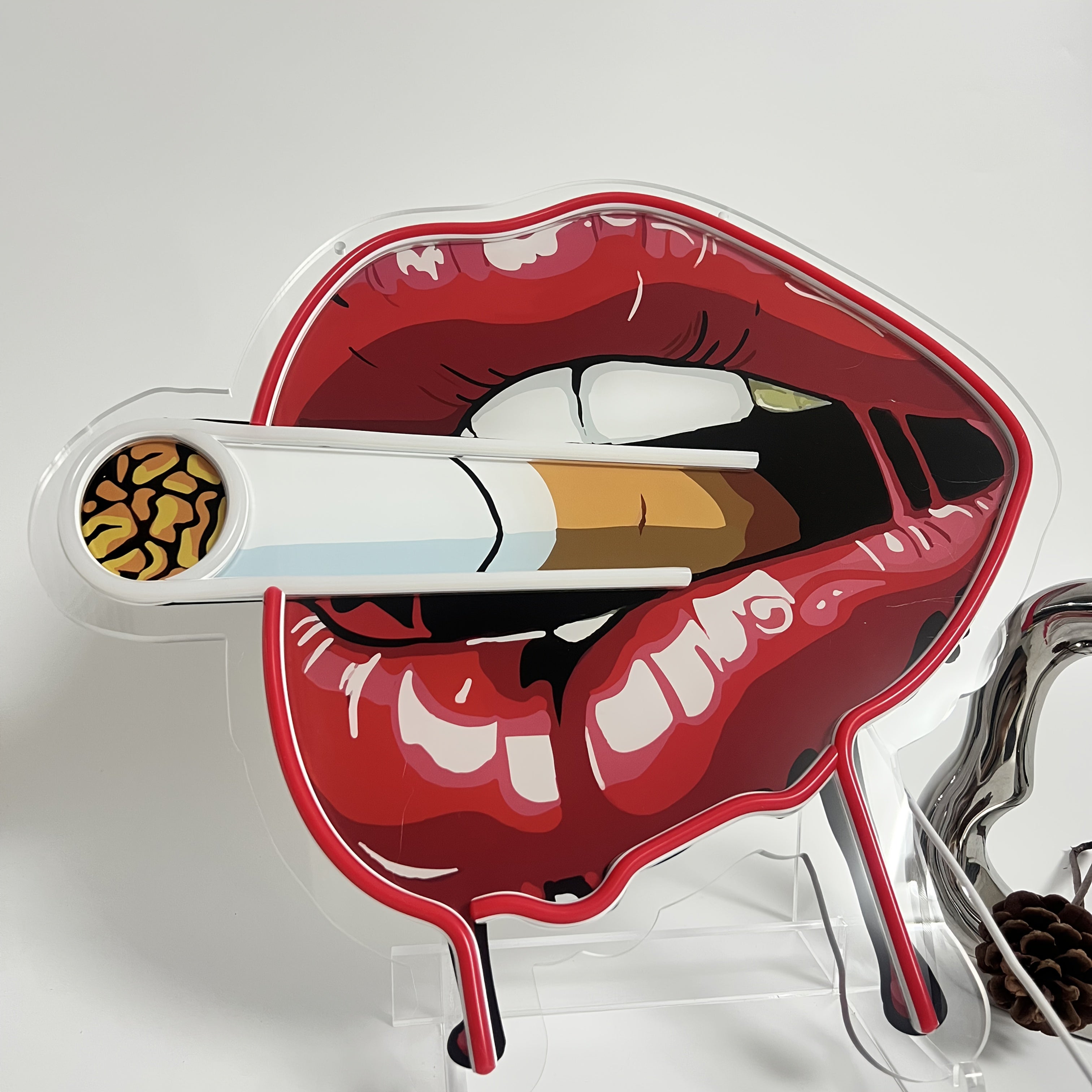 Tnessential Romantic Red Lips Neon Sign 3D Decor