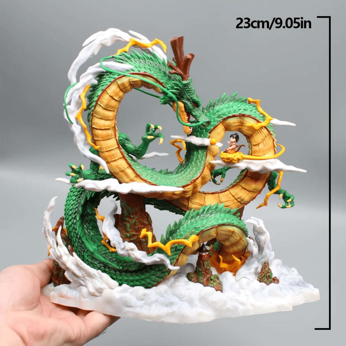 Tnessential Cm\u002f9.05in Anime Goku and Shenron Figure Collectible 3D Decor