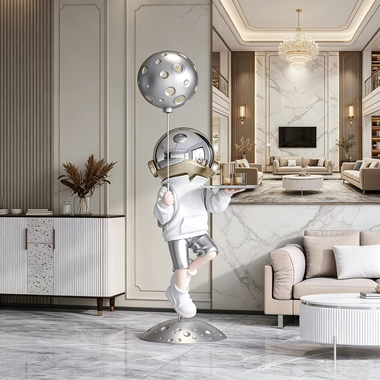 Tnessential Inch Large Resin Floor-standing Astronaut Statue 3D Decor