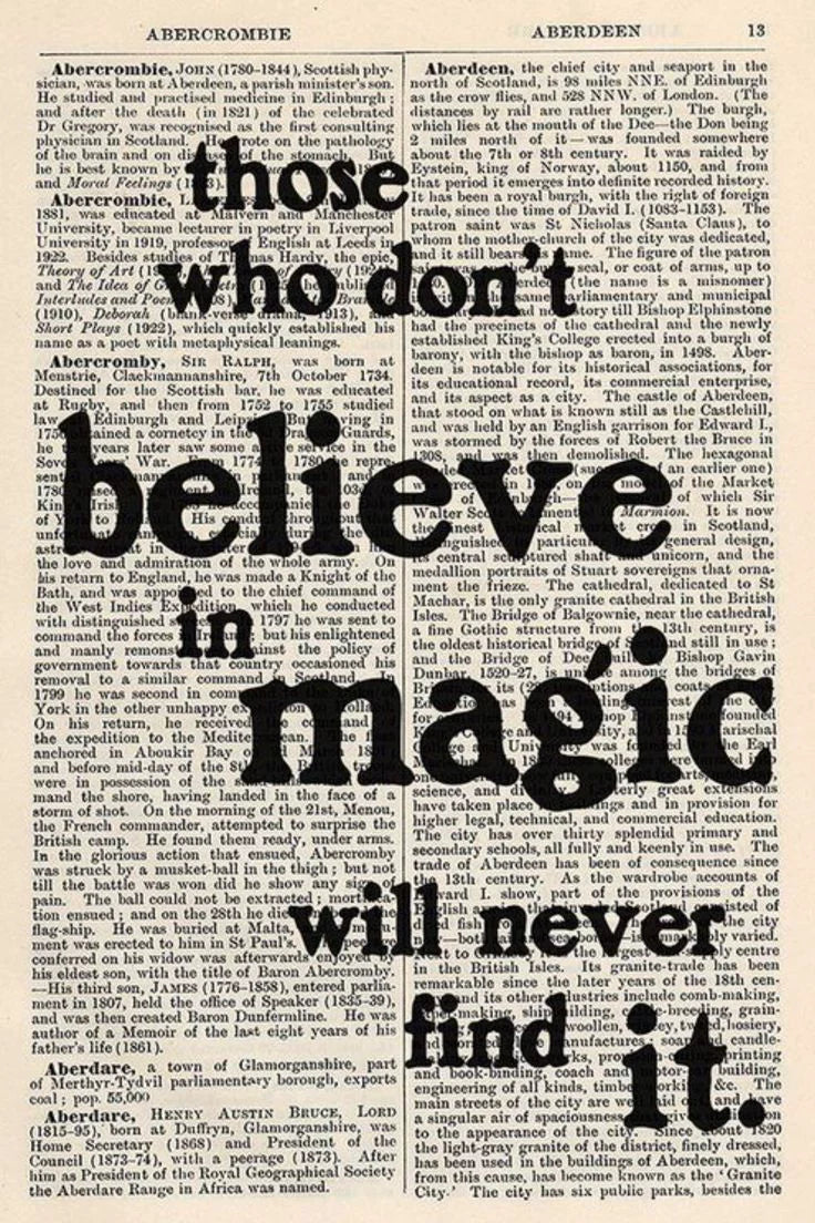 MAGIC EXISTS INSPIRATIONAL QUOTE CANVAS POSTER