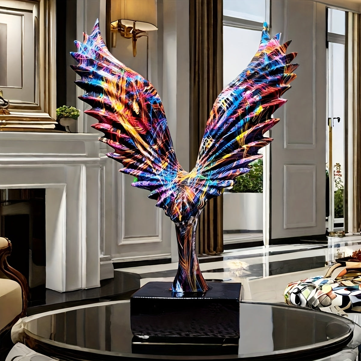 Tnessential Chic Colorful Eagle Statue 3D Decor