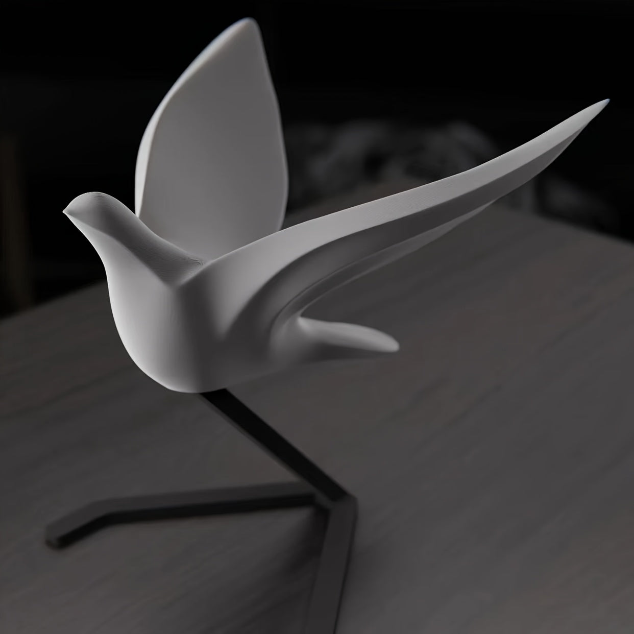 Tnessential D-printed Flying Dove Statue 3D Decor