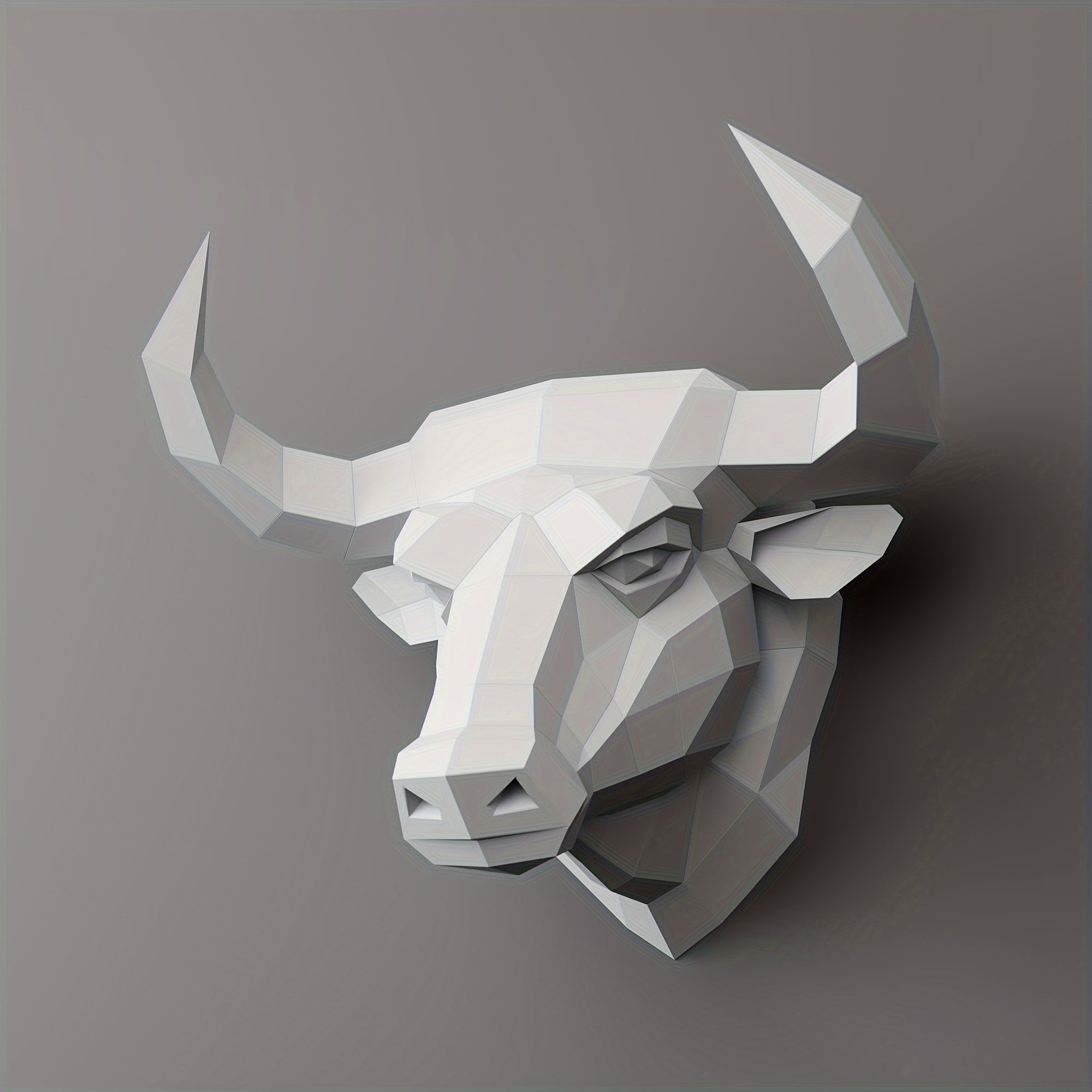 Tnessential Diy Bull Head Paper Model Needs to Be Made by Yourself 3D Decor