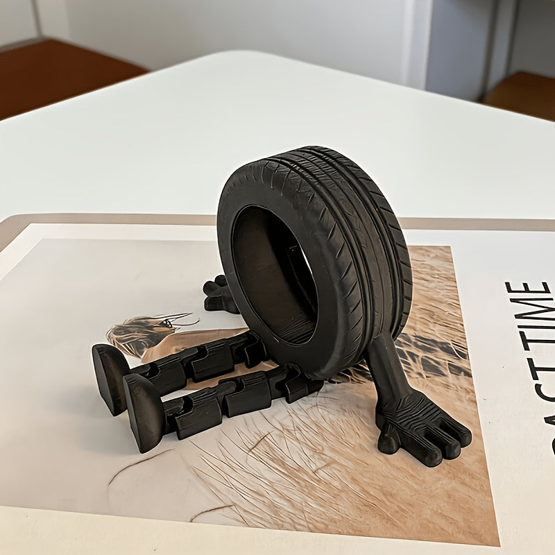 Tnessential Small Sitting Tire Old Friend Sculpture 3D Decor