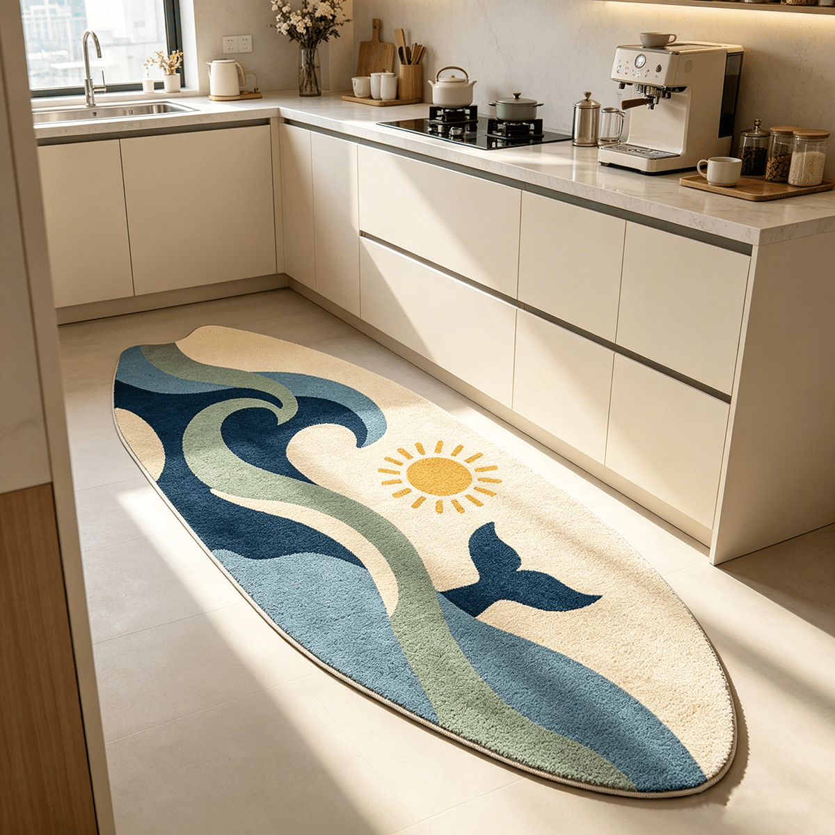 BLUE SURFBOARD RUG view 4