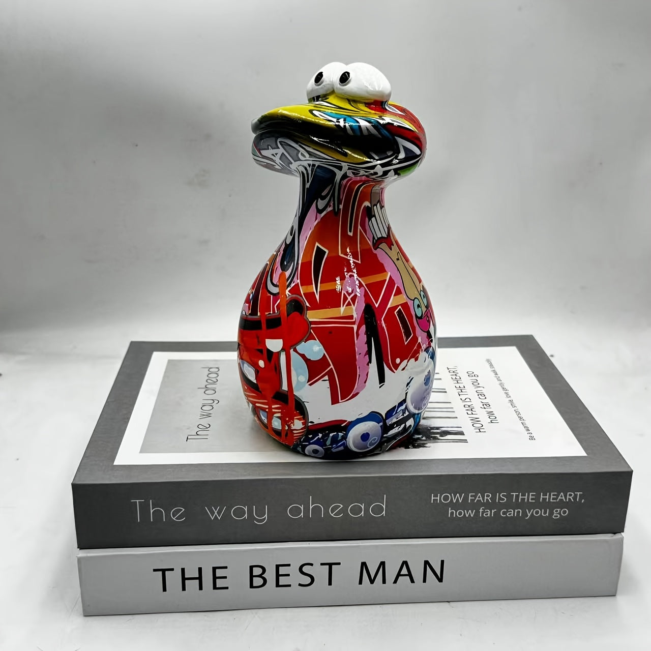 Tnessential Creative Graffiti Colorful Big-mouthed Frog Bottle Home 3D Decor