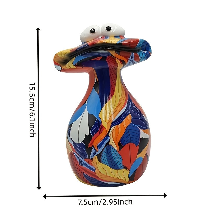 Tnessential Charming Resin Statue of a Big Mouthed Frog 3D Decor