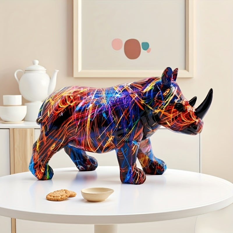 Tnessential Colorful Animal Rhinoceros Ation 3D Decor