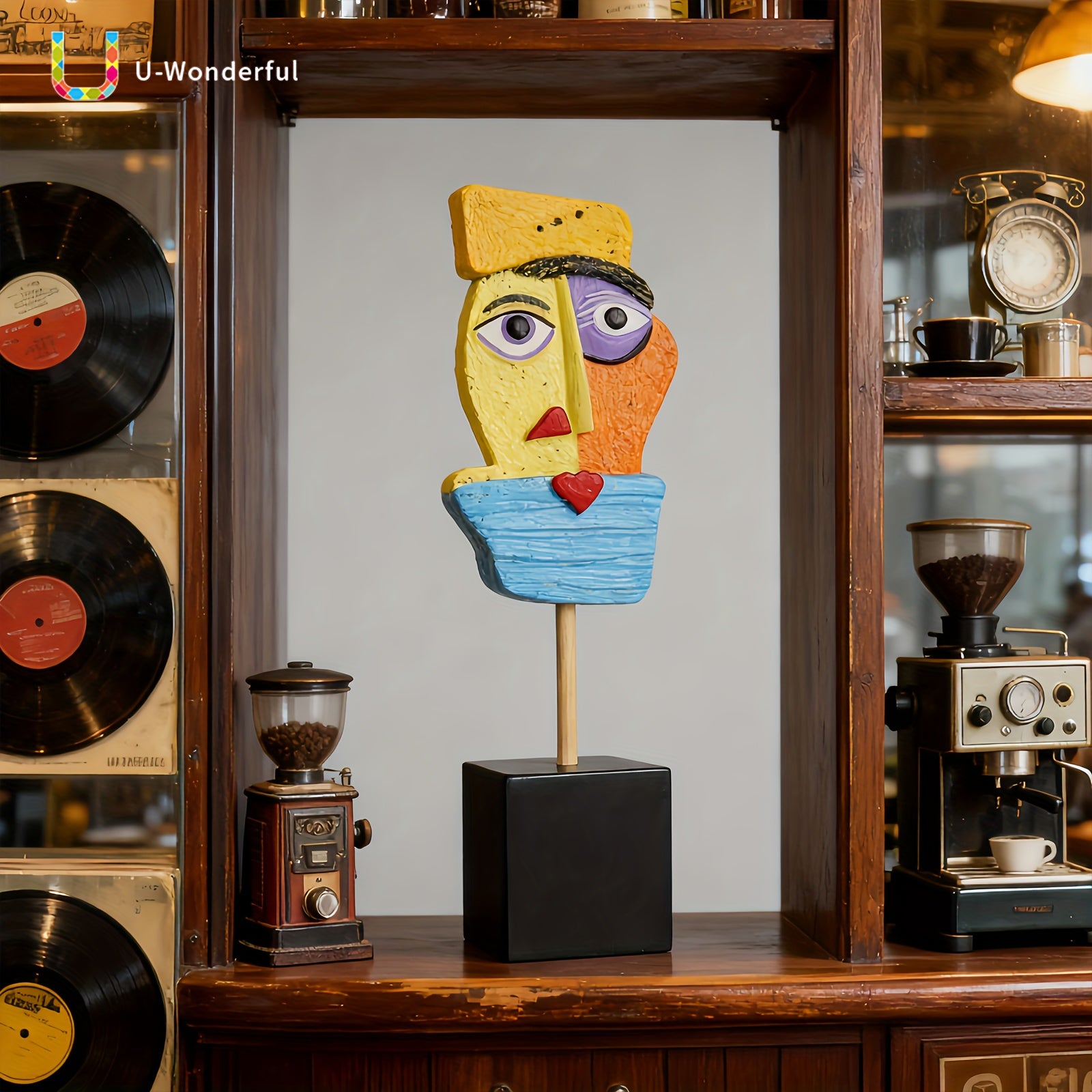 Tnessential U WONDERFUL Handmade Modern Abstract Face Sculpture Statue 3D Decor