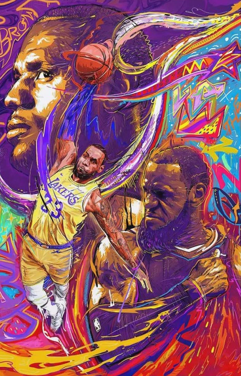 LEBRON JAMES CANVAS POSTER