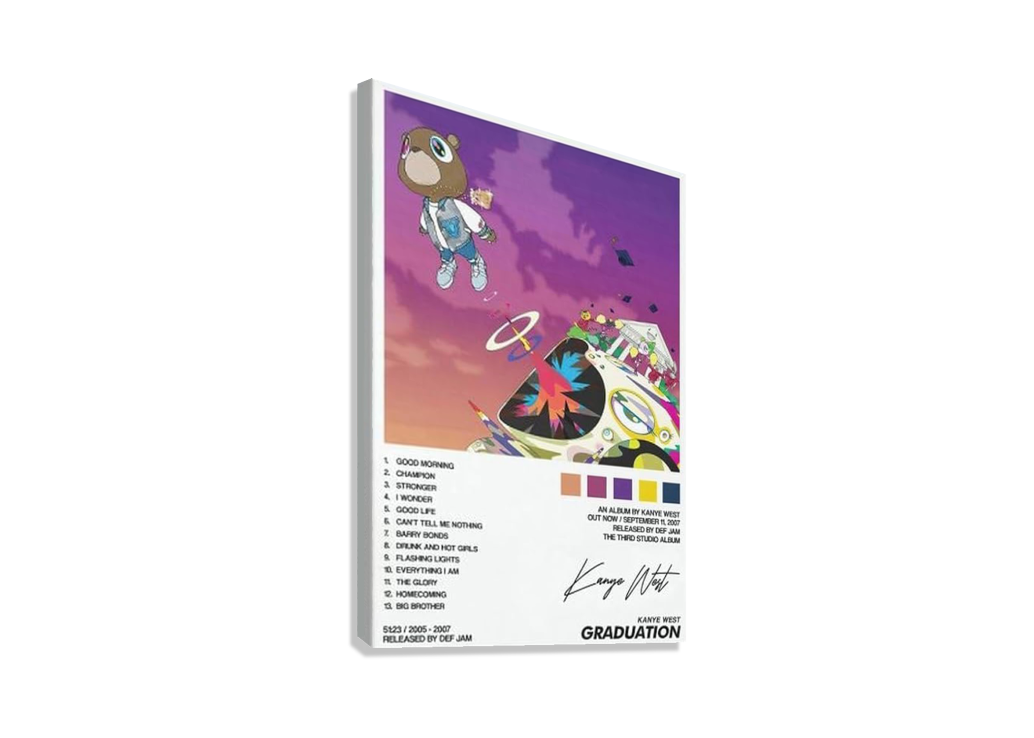 KANYE WEST "GRADUATION " CANVAS POSTER