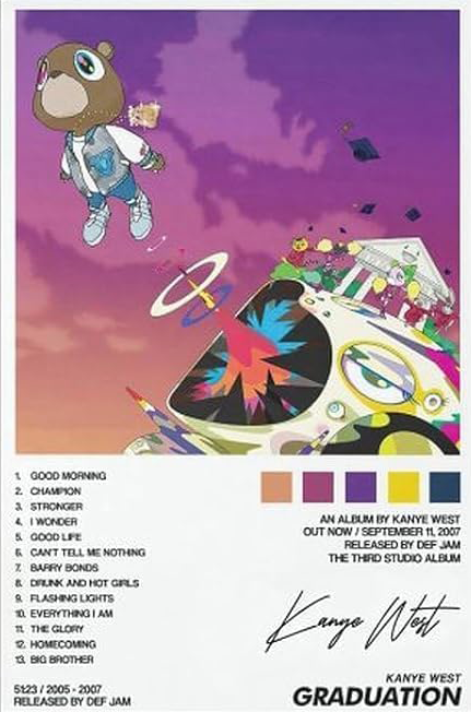 KANYE WEST "GRADUATION " CANVAS POSTER