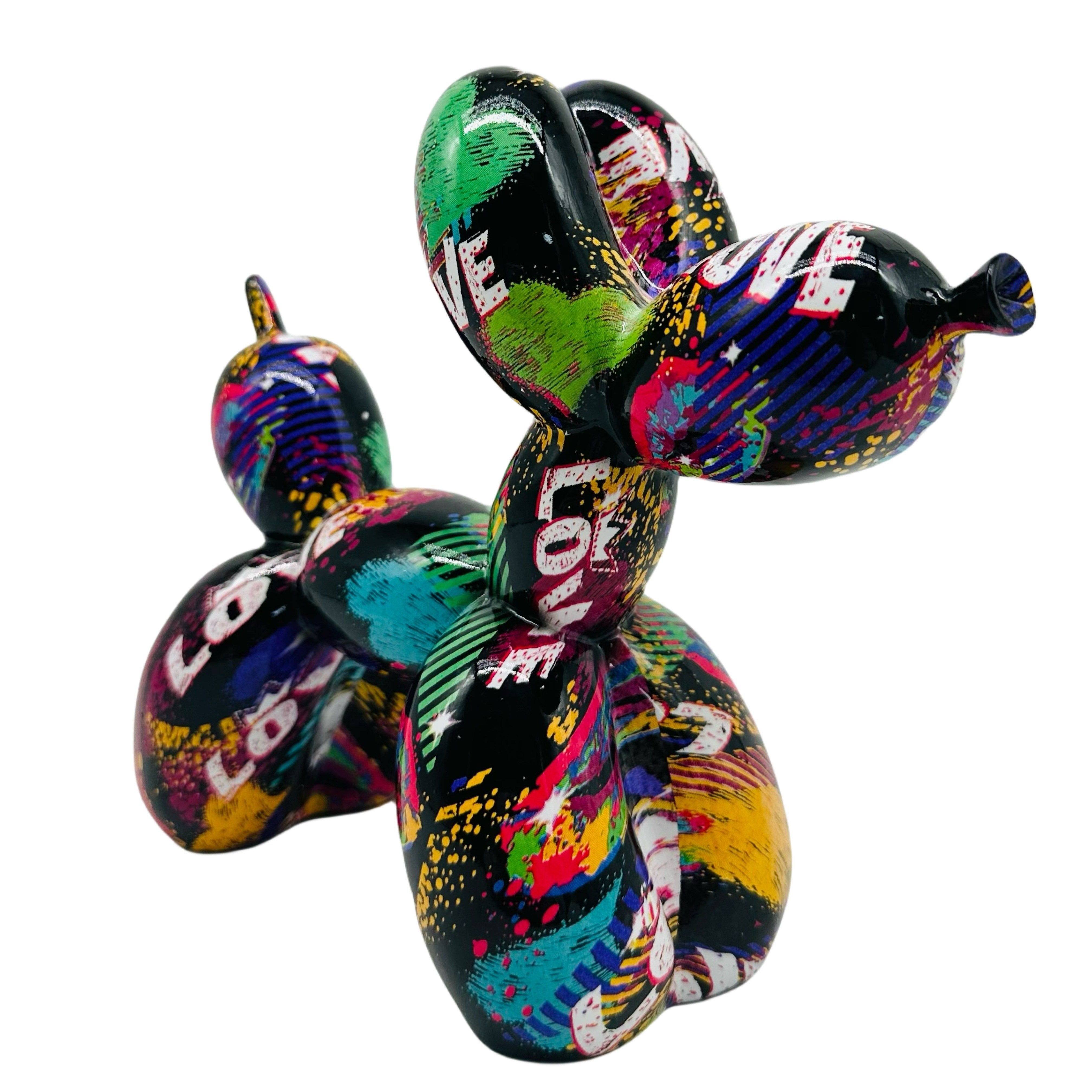 Tnessential LOVE Hip-hop Balloon Dog Statue 3D Decor