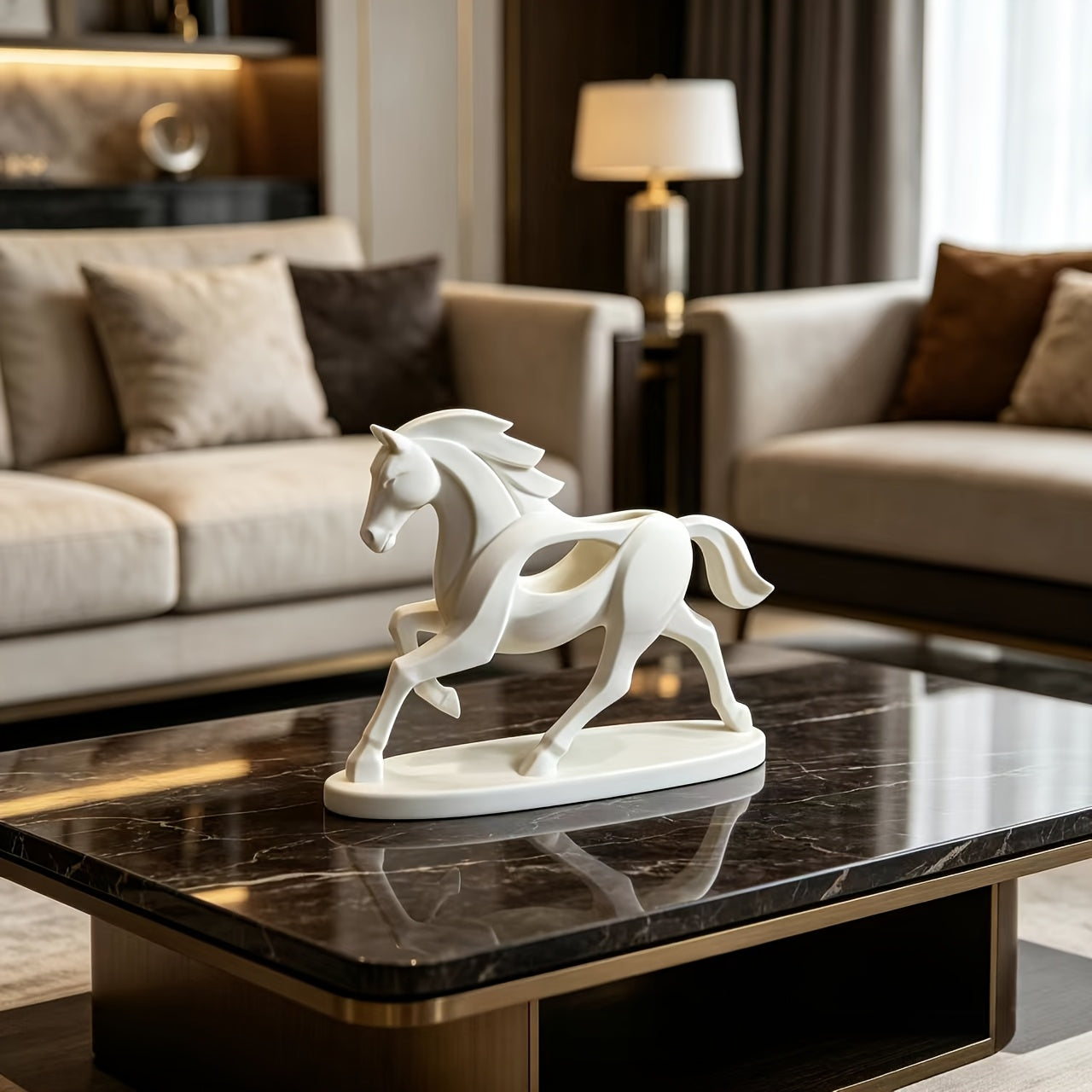 Tnessential Abstract Elegant Horse Sculpture 3D Decor