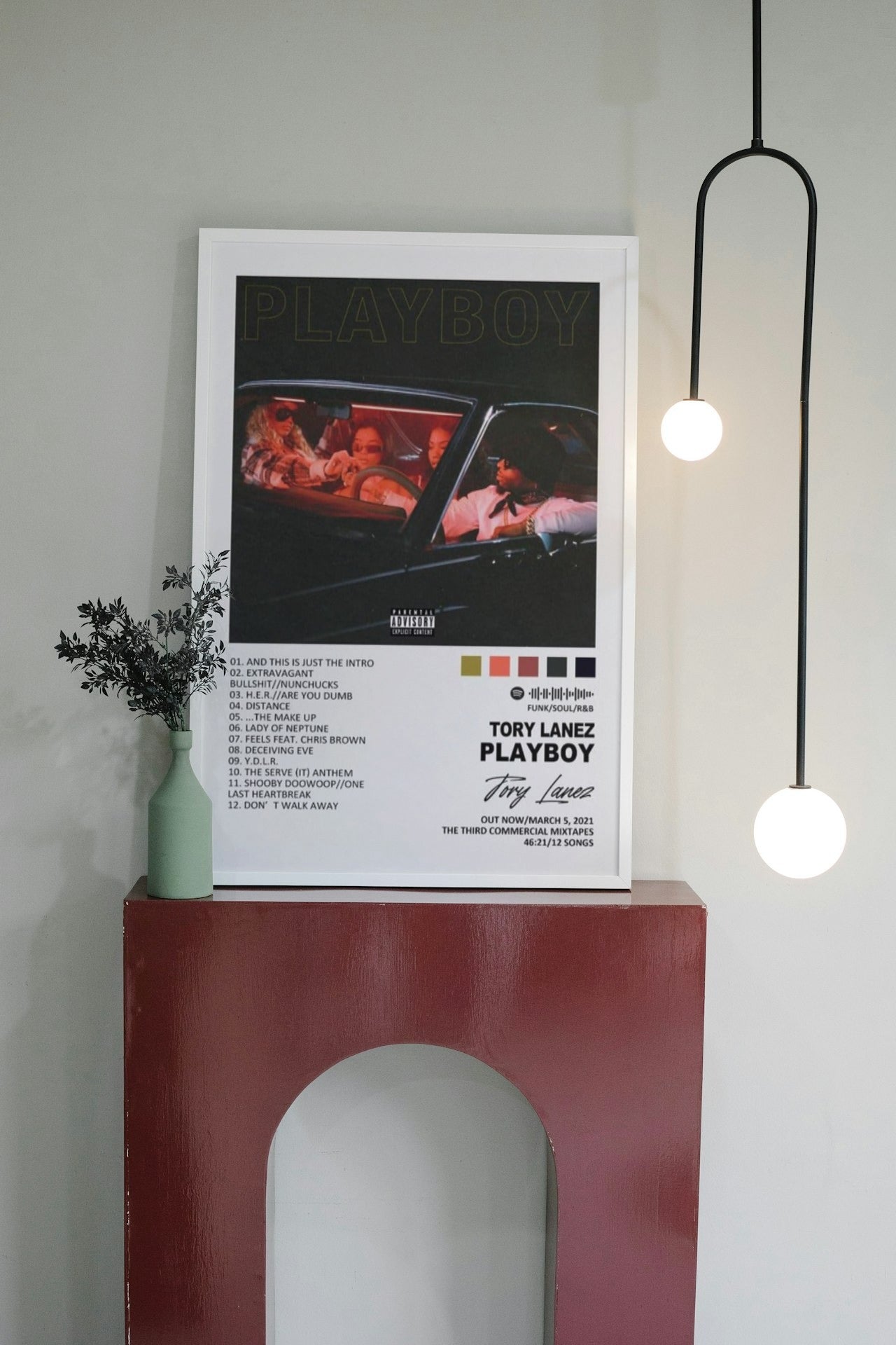 TORY LANES "PLAY BOY" CANVAS POSTER