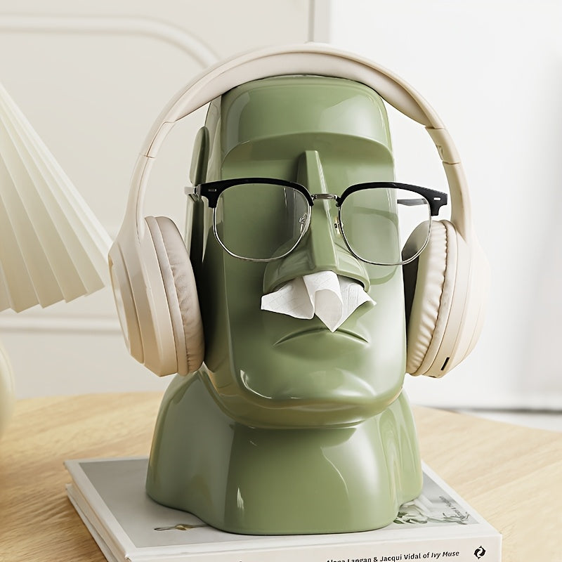 Tnessential Creative Moai Head Tissue Box 3D Decor