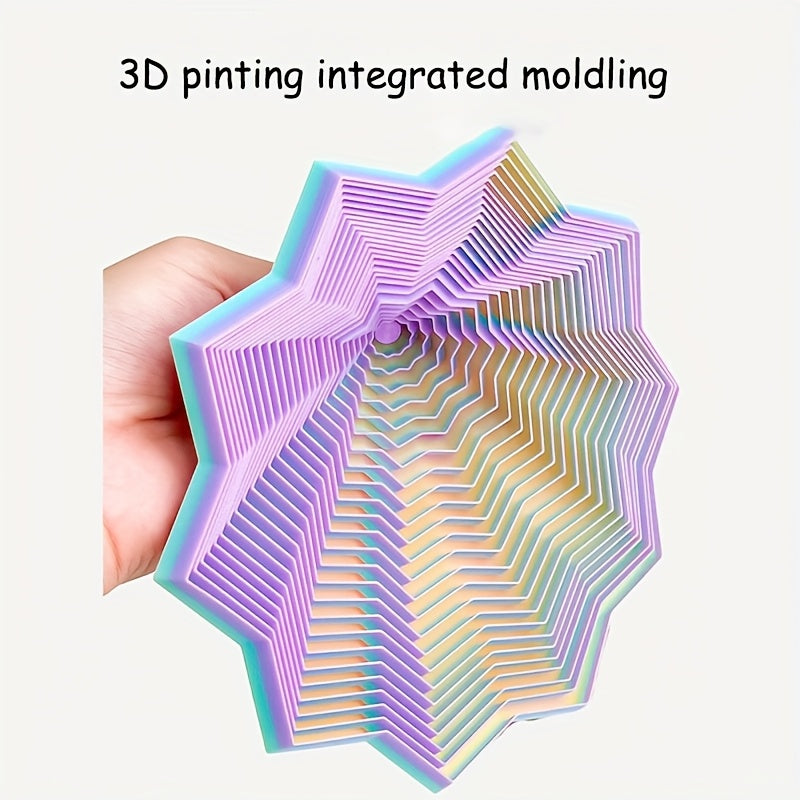 Tnessential U002f2pcs Multicolor Gradient Spinning Tops 3D Decor