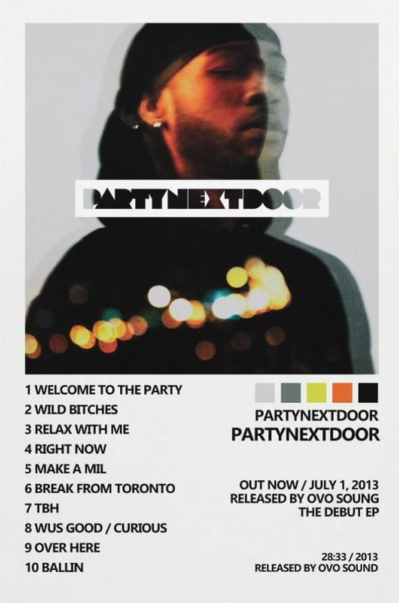 PARTY NEXT DOOR CANVAS POSTER