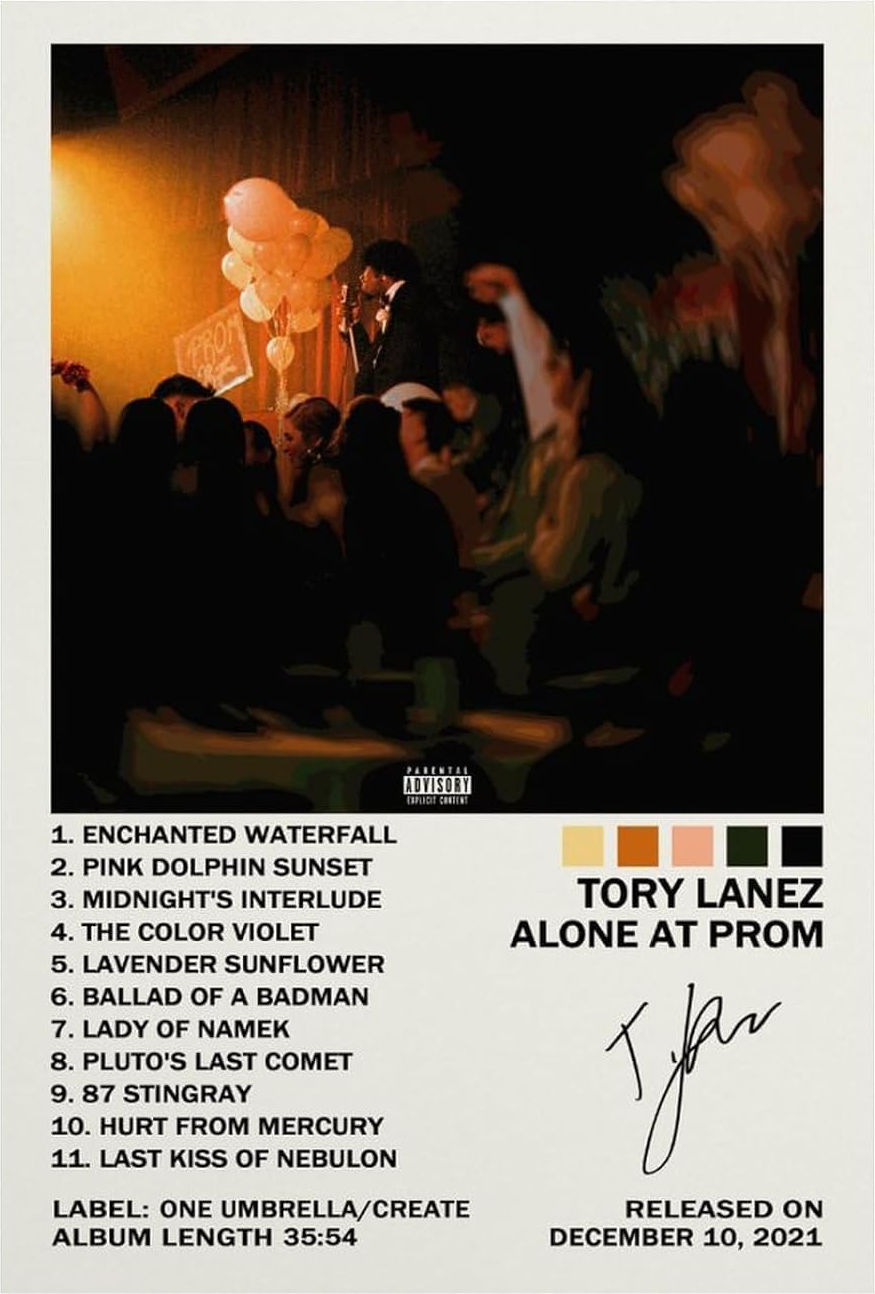 TORY LANEZ " ALONE AT PROM " CANVAS POSTER