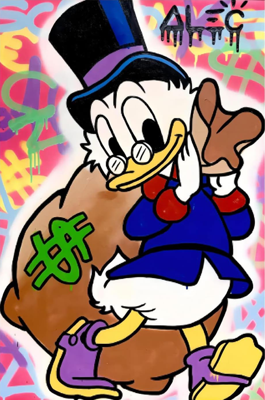 GRAFFITI  DUCK CANVAS POSTER