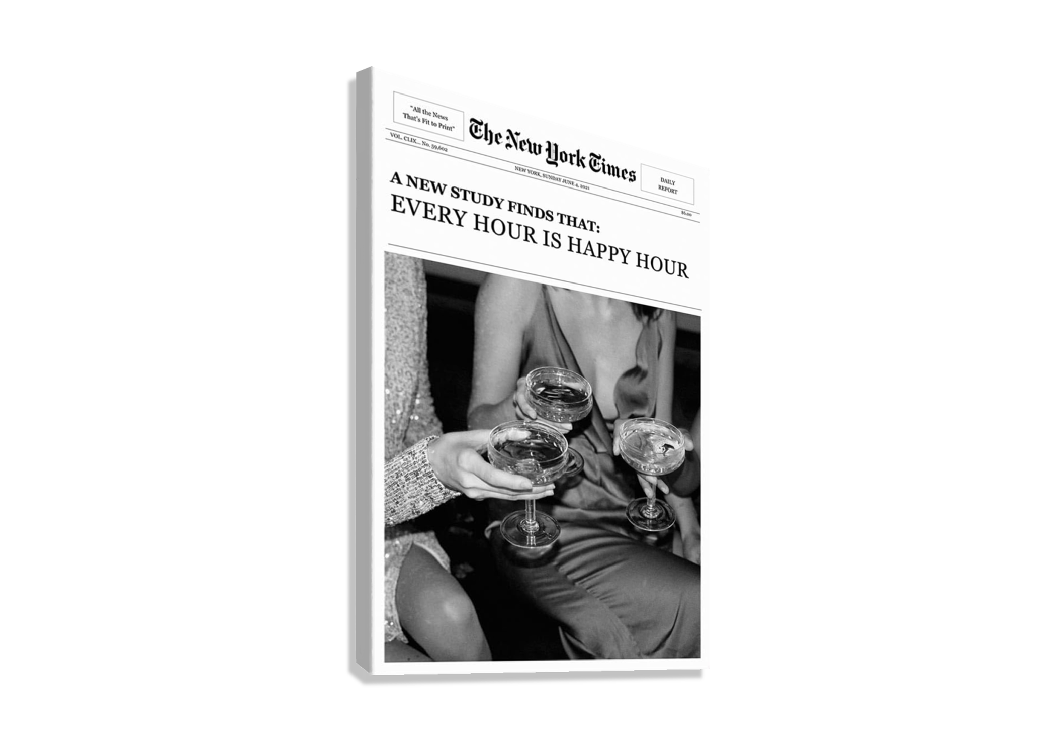 EVERY HOUR IS HAPPY HOUR FUNNY CANVAS POSTER