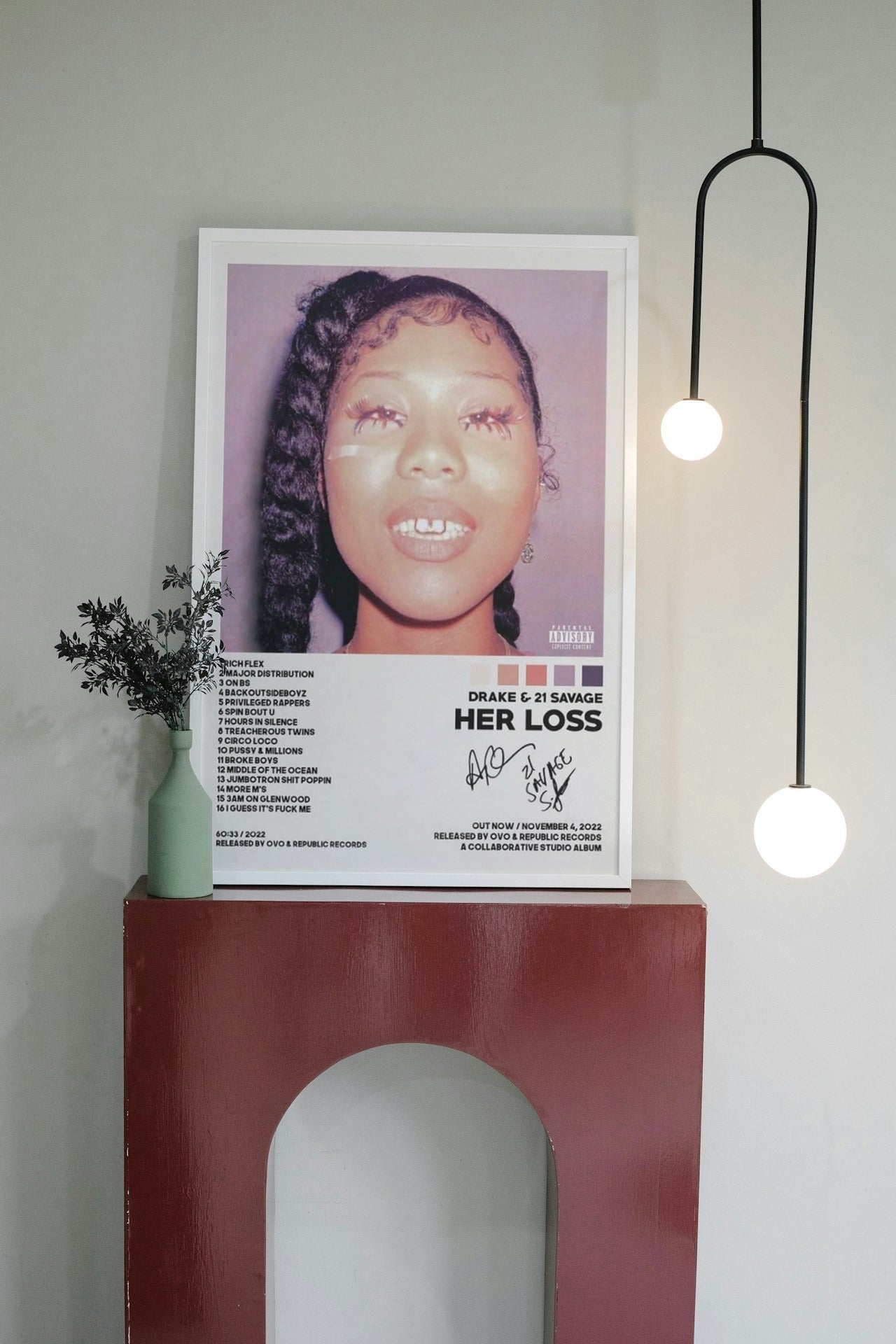 DRAKE "HER LOSS" CANVAS POSTER