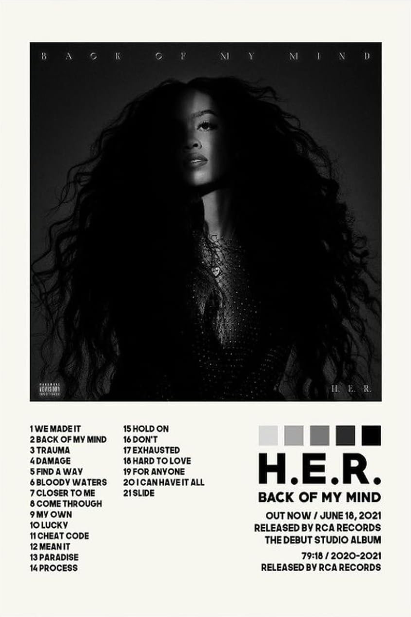 BACK OF MY MIND "H.E.R" CANVAS POSTER