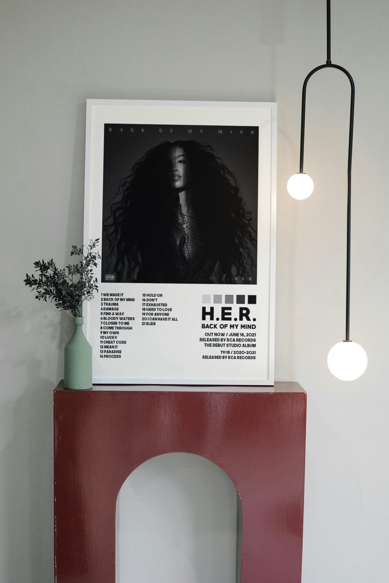 BACK OF MY MIND "H.E.R" CANVAS POSTER