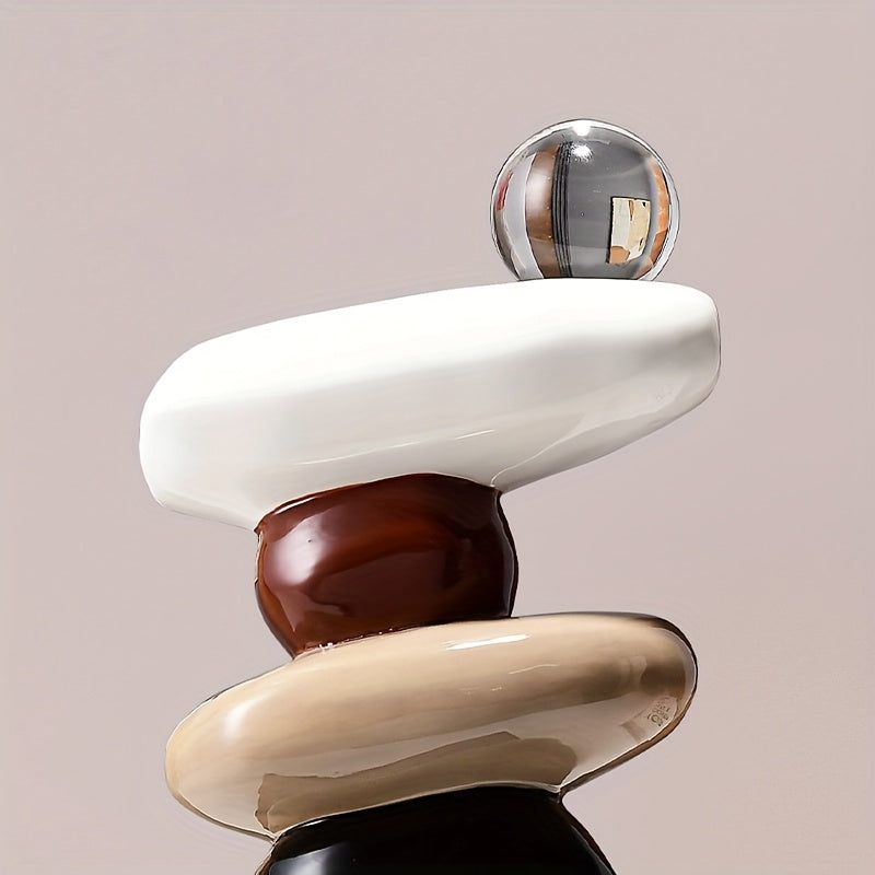 Tnessential Abstract Stone-shaped Statue Ornaments 3D Decor