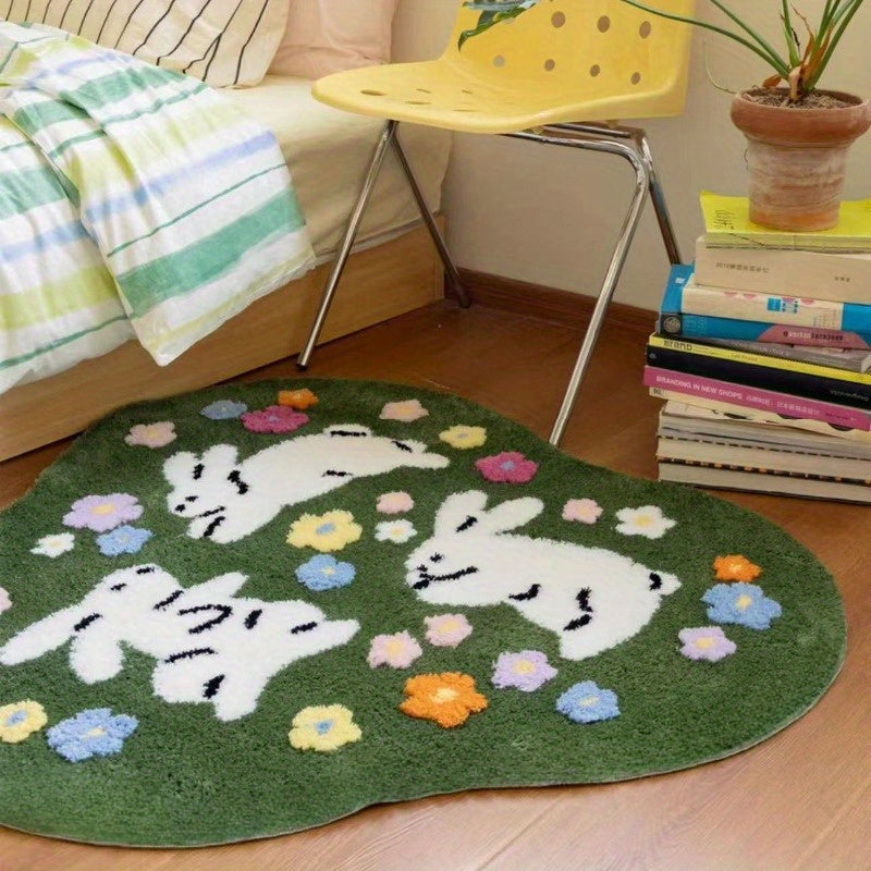 GREEN IRREGULAR RUG view 2