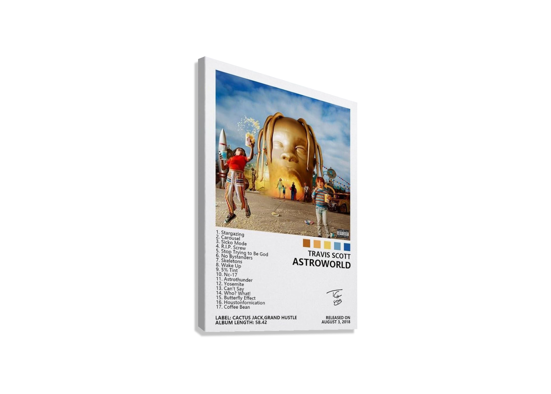 TRAVIS SCOTT "ASRTOWORLD" CANVAS POSTER