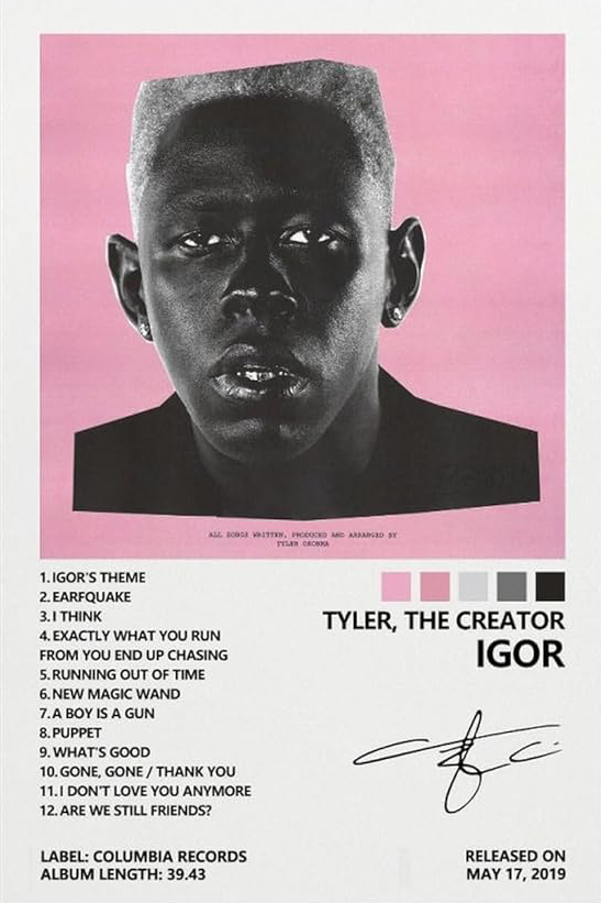 TYLER THE CREATOR "IGOR" CANVAS POSTER