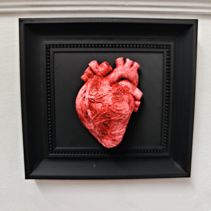 Tnessential Mini Framed Victorian Gothic HEART PLAQUE Realistic 3D 3D Decor