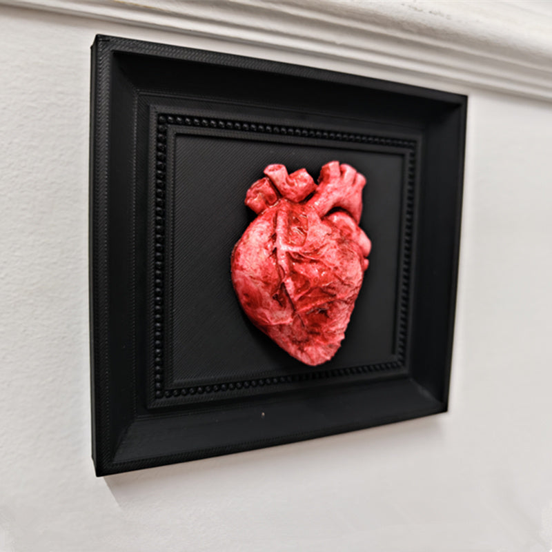 Tnessential Mini Framed Victorian Gothic HEART PLAQUE Realistic 3D 3D Decor