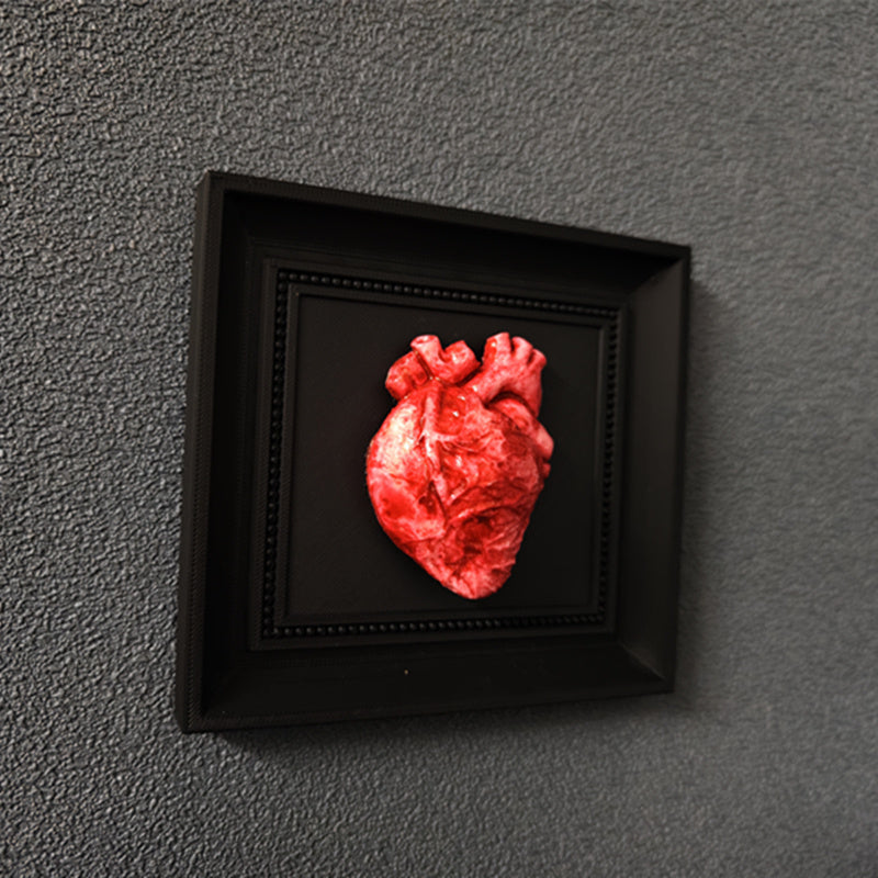 Tnessential Mini Framed Victorian Gothic HEART PLAQUE Realistic 3D 3D Decor