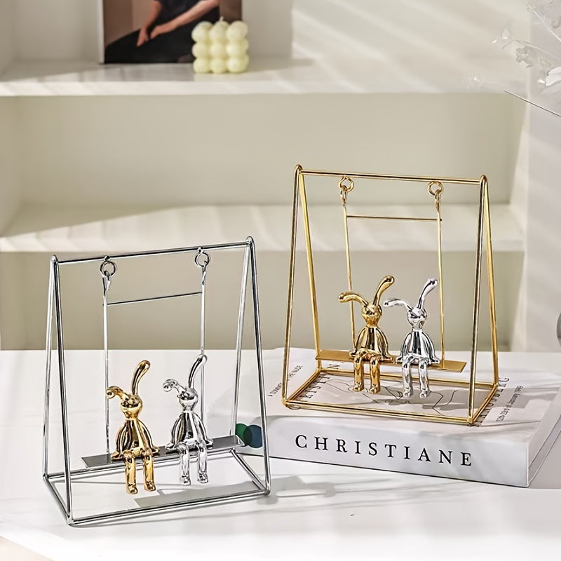 Tnessential Set of Nordic Style Creative Rabbit Ornaments 3D Decor