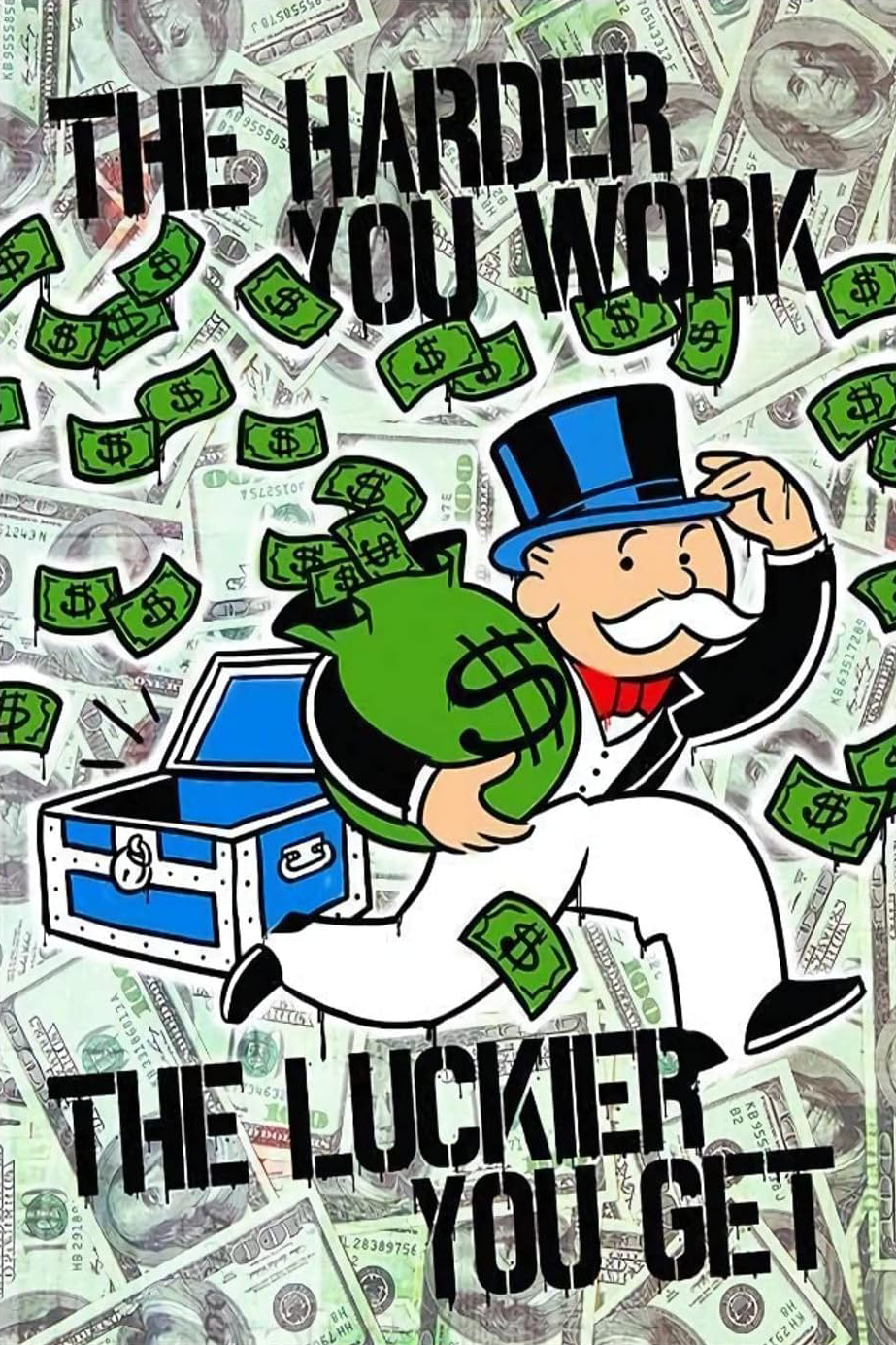 MONOPOLY GRAFFITI CANVAS POSTER