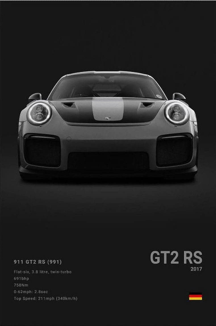 PORCHE GT2 RS CANVAS POSTER