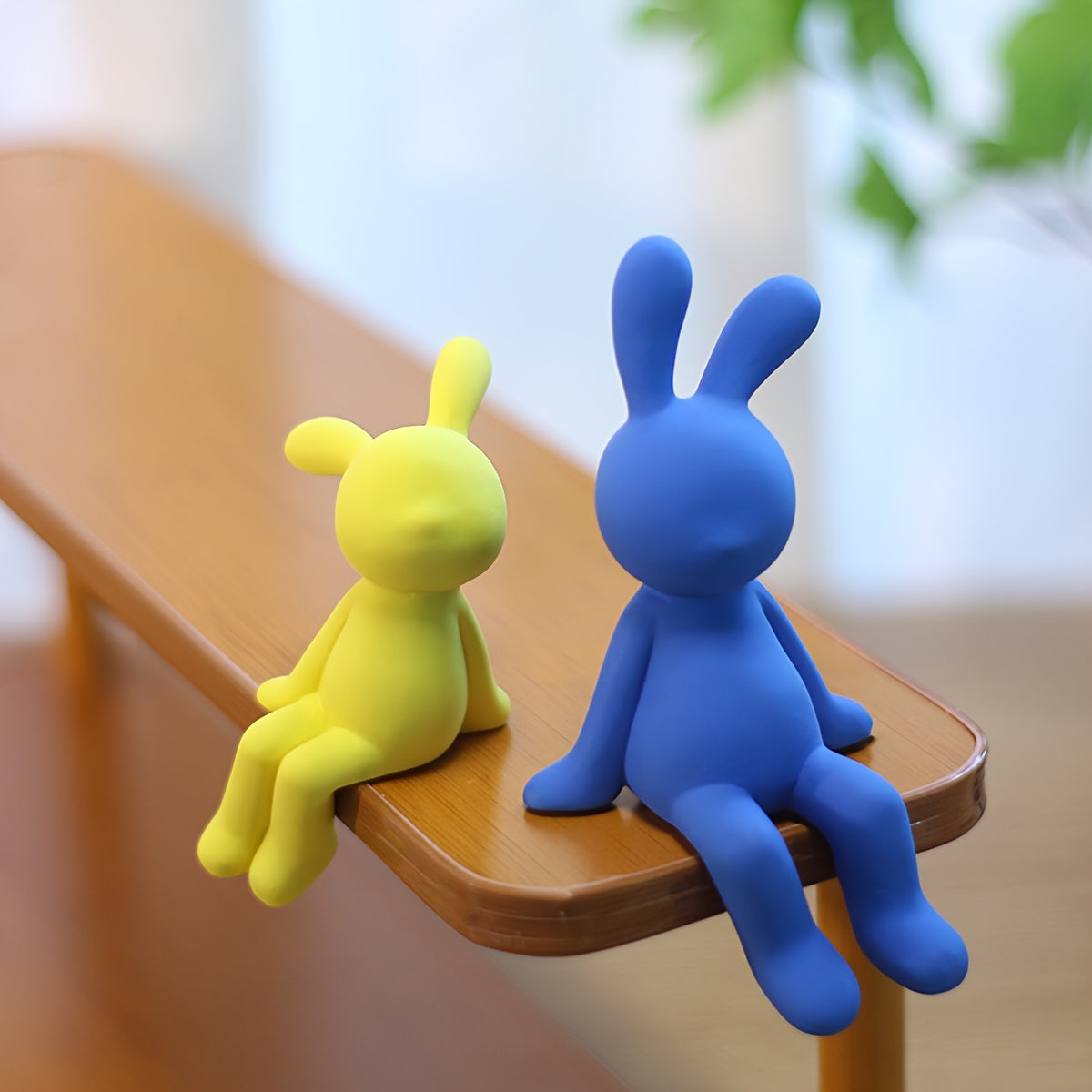 Tnessential Creative Couple Rabbit Figurine 3D Decor
