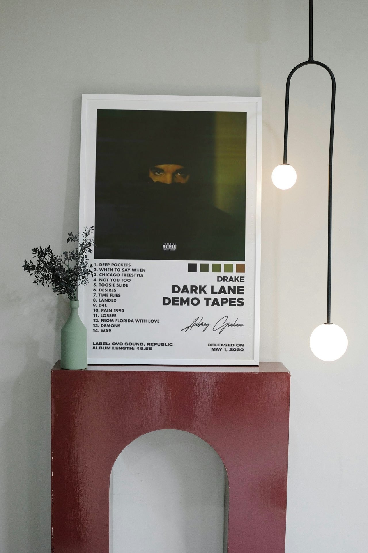 DRAKE "DEMO TAPES" CANVAS POSTER