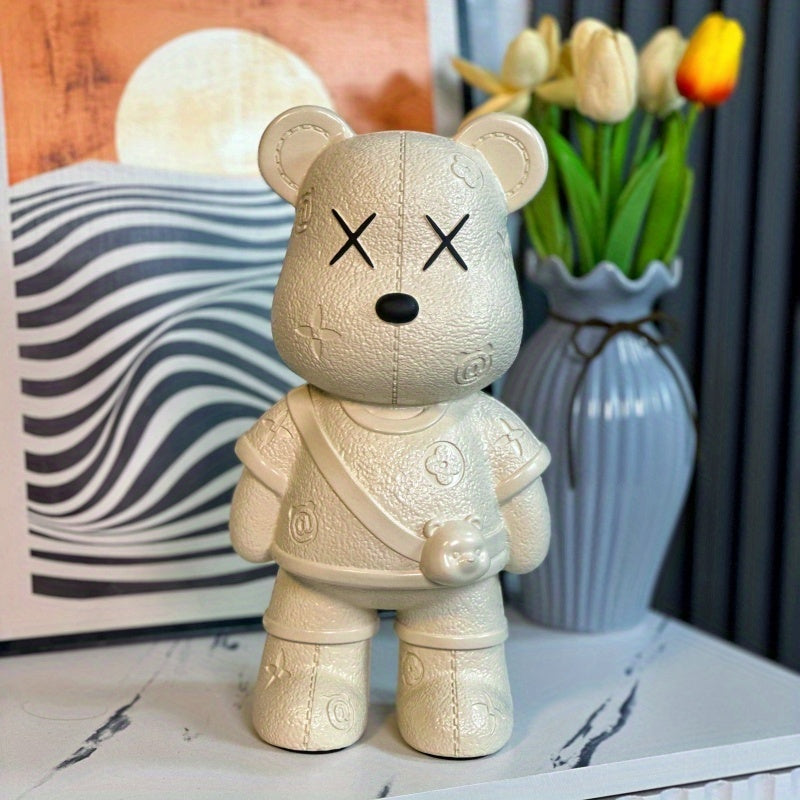 Tnessential This Cute Bear Figurine Features Beautiful Patterns and a 3D Decor