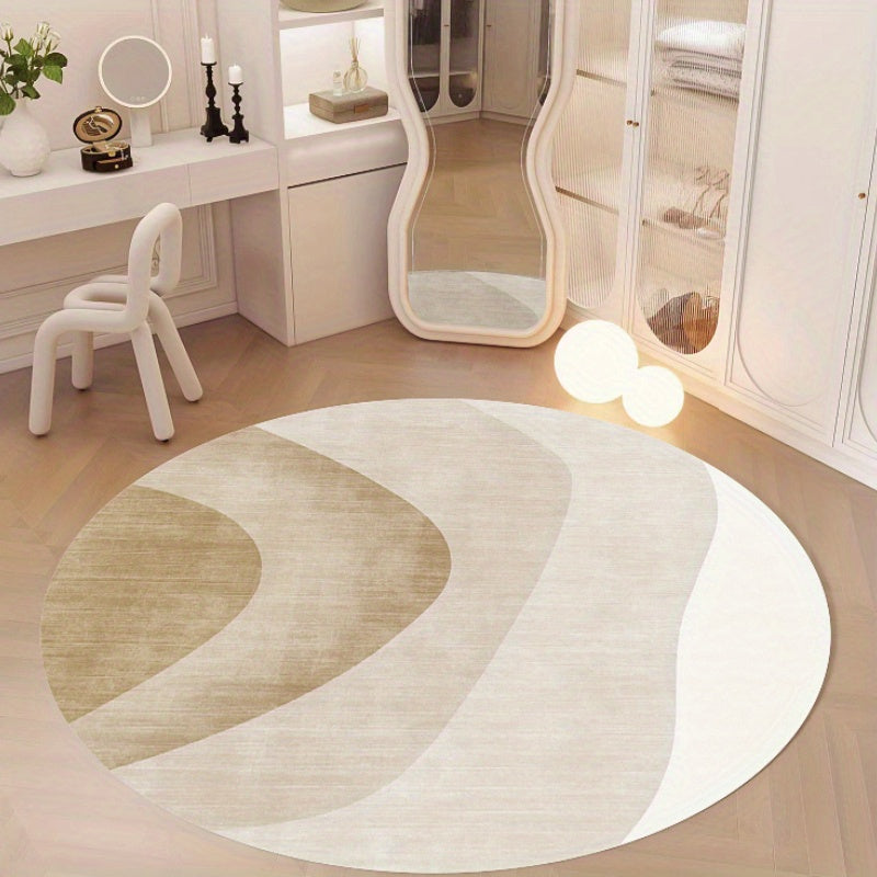 BROWN ROUND RUG view 4