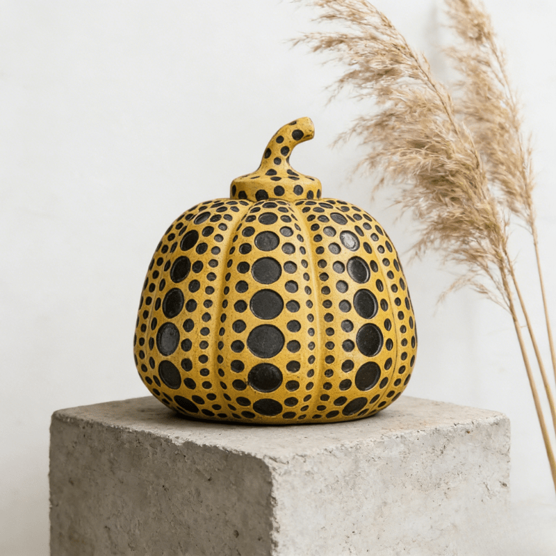 Tnessential Creative Geometric Polka Dot Art Pumpkin Ornament 3D Decor