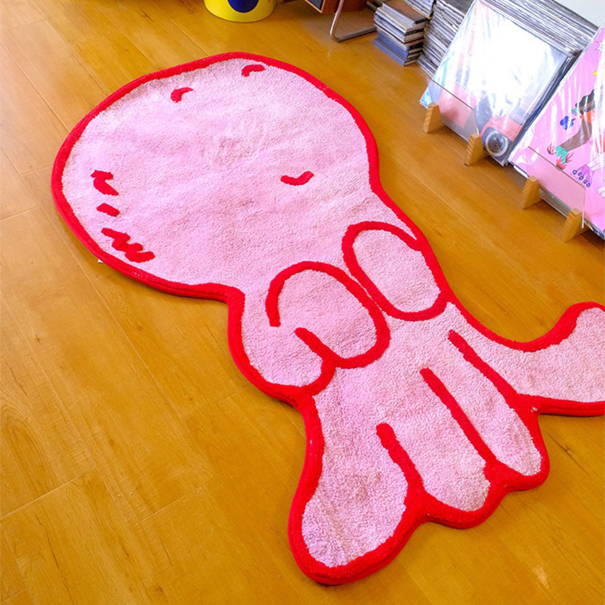 RED OCTOPUS RUG view 2