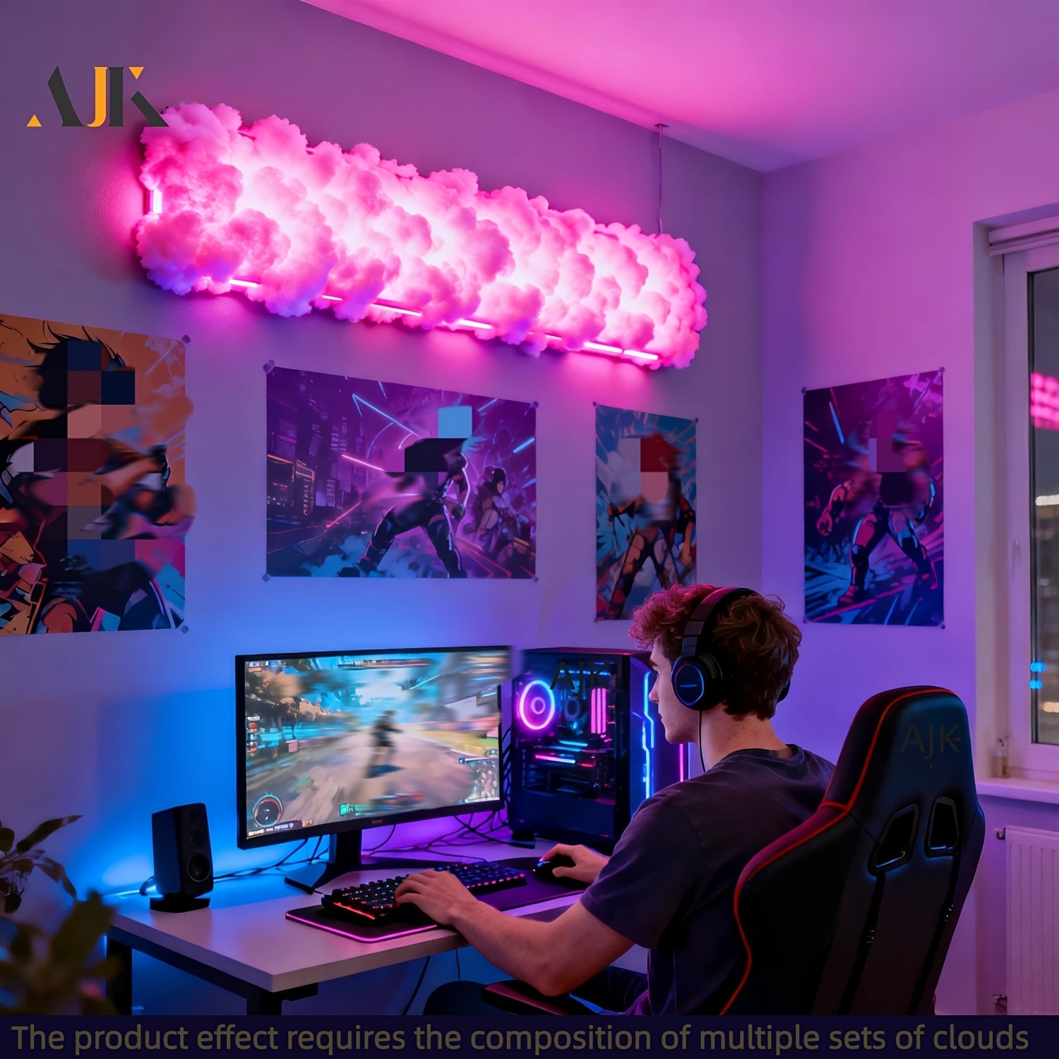 Tnessential AJK LED 3D Cloud Lamp 3D Decor