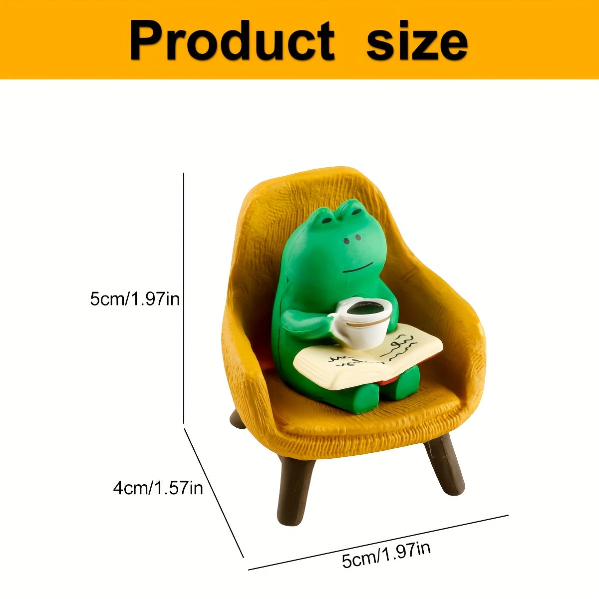 Tnessential Collectible Figurines 2pcs Mini Frog Figurines 3D Decor